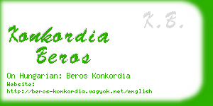 konkordia beros business card